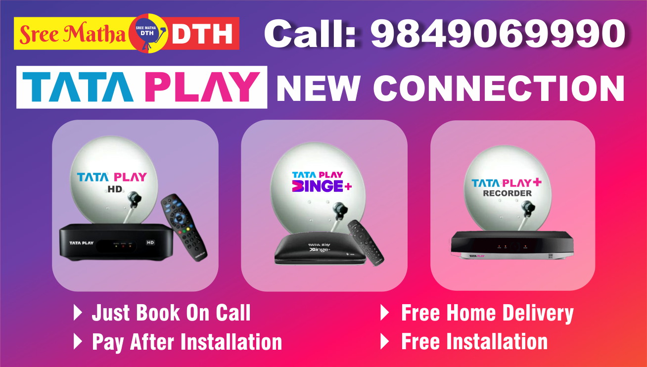 Tata Play New Connection | Tatasky Connection Call 9849069990